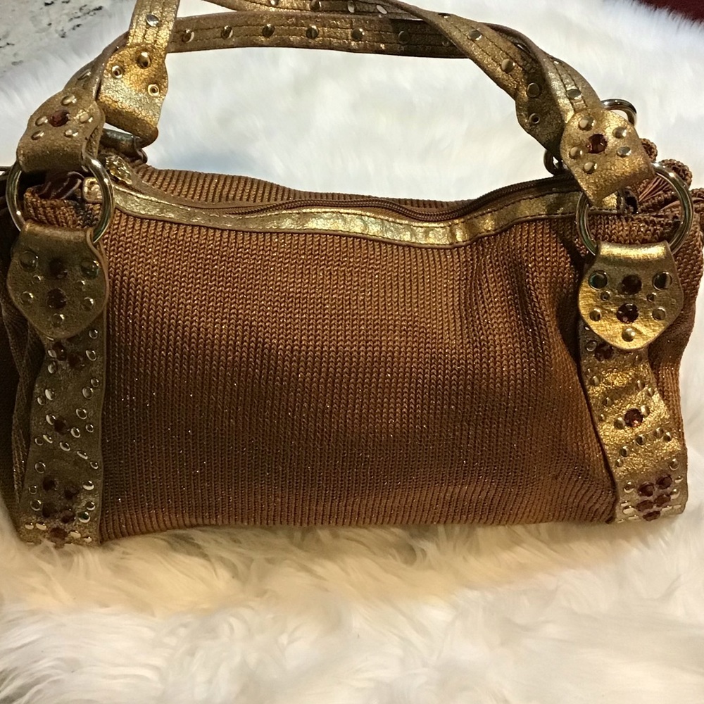 The Sak Gold boho crochet purse